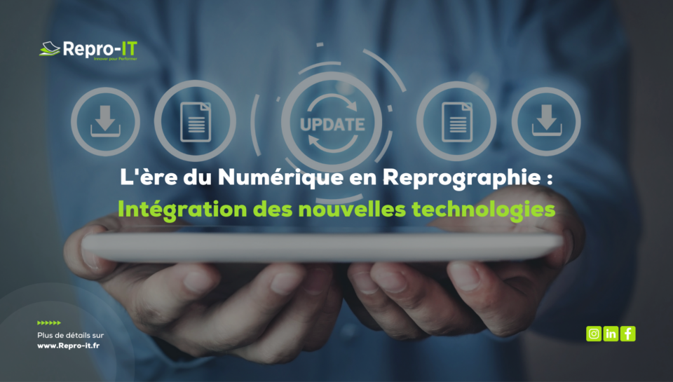 Reprographie et nouvelles technologies : tablette et pictogrammes de services numériques