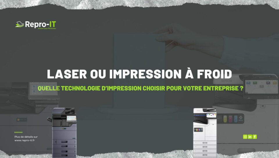Laser ou impression à froid : visuel comparant les technologies proposées aux entreprises
