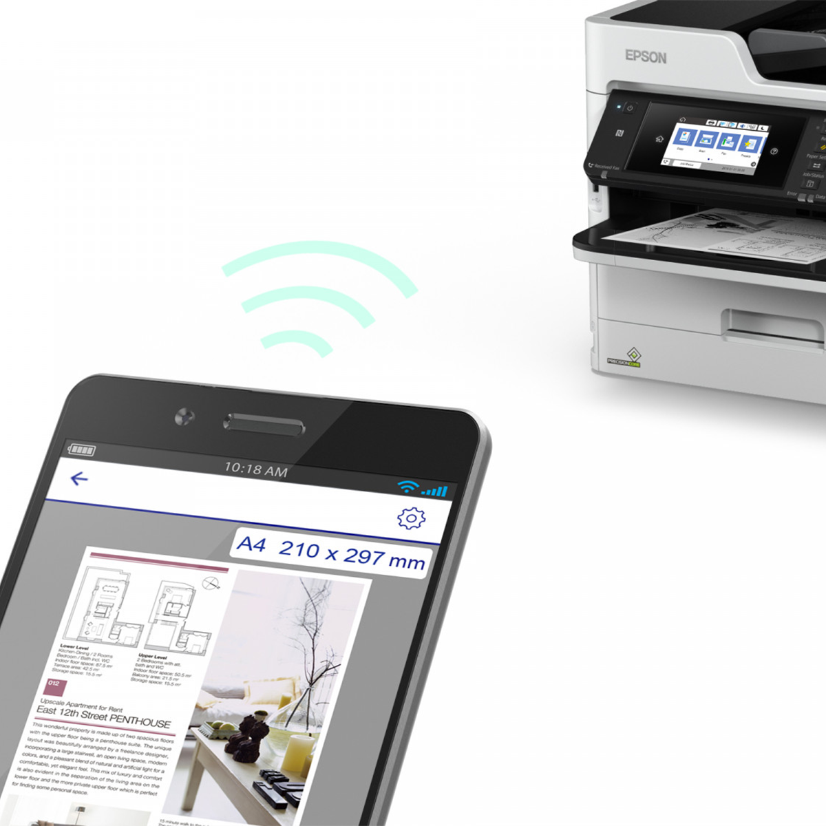 Photocopieur multifonction A4 Epson WF-M5799DWF – Noir & Blanc – Image 3