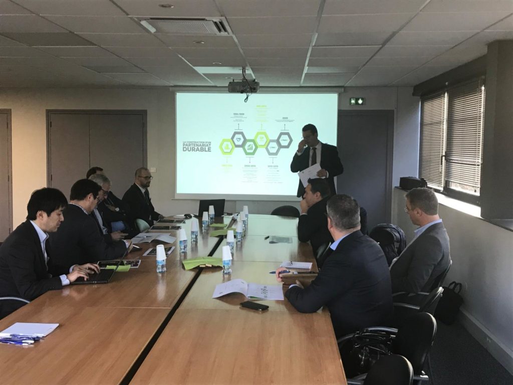 Présentation en salle de réunion lors de la visite d’Epson France chez Repro-IT en 2019