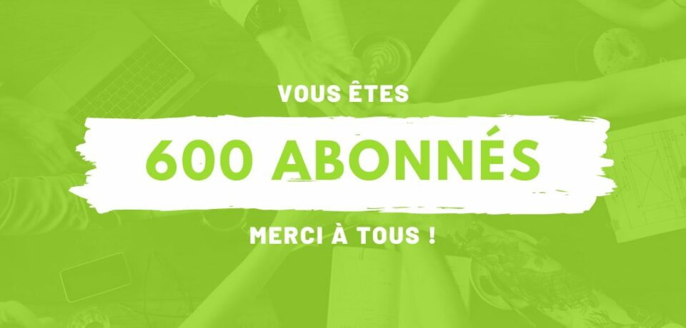 Visuel Repro-IT sur LinkedIn célébrant le cap des 600 abonnés en 2020
