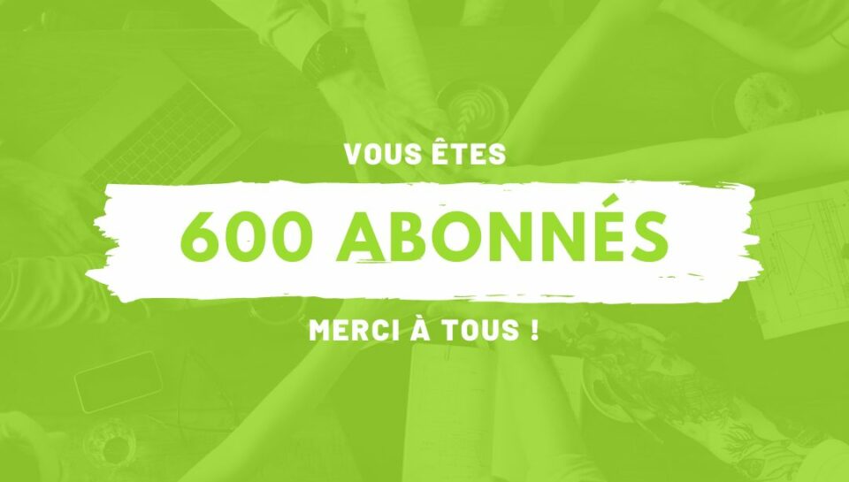 Visuel Repro-IT sur LinkedIn célébrant le cap des 600 abonnés en 2020