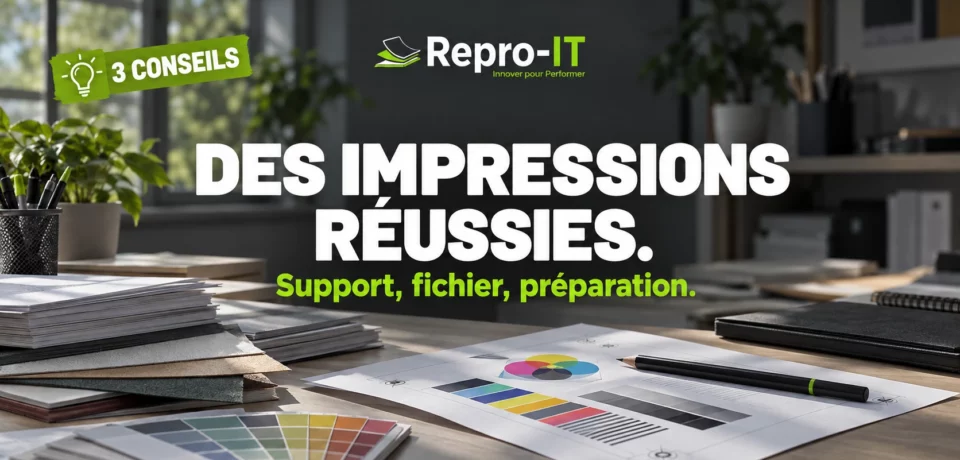 Échantillons de papier, nuancier et document test : support, fichier et préparation pour réussir ses impressions.