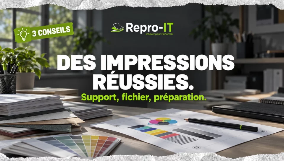 Échantillons de papier, nuancier et document test : support, fichier et préparation pour réussir ses impressions.