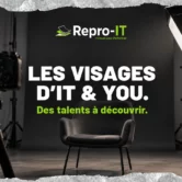 Les visages d’IT & You : une journée de portraits et de témoignages Appareil photo et fauteuil vide : illustration des portraits de collaborateurs IT & You.