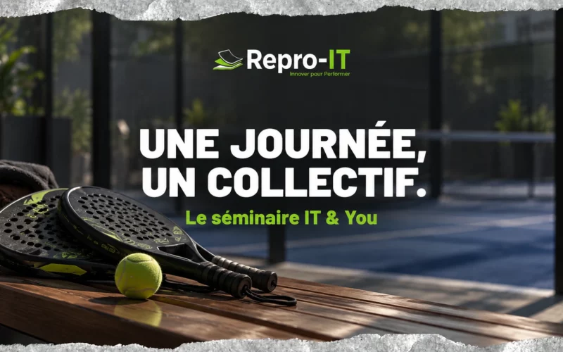 Séminaire IT & You 2026 : revivre la journée du 4 septembre Raquettes et balle de padel : illustration de la cohésion au séminaire IT & You.