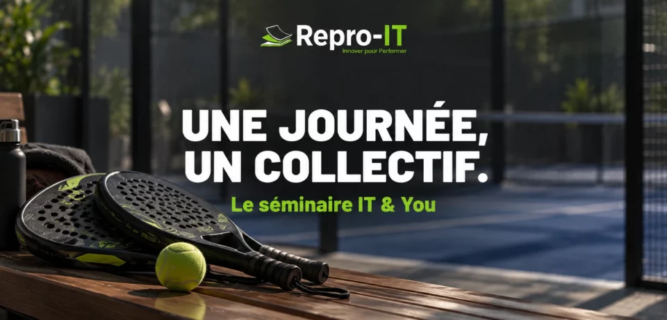 Raquettes et balle de padel : illustration de la cohésion au séminaire IT & You.