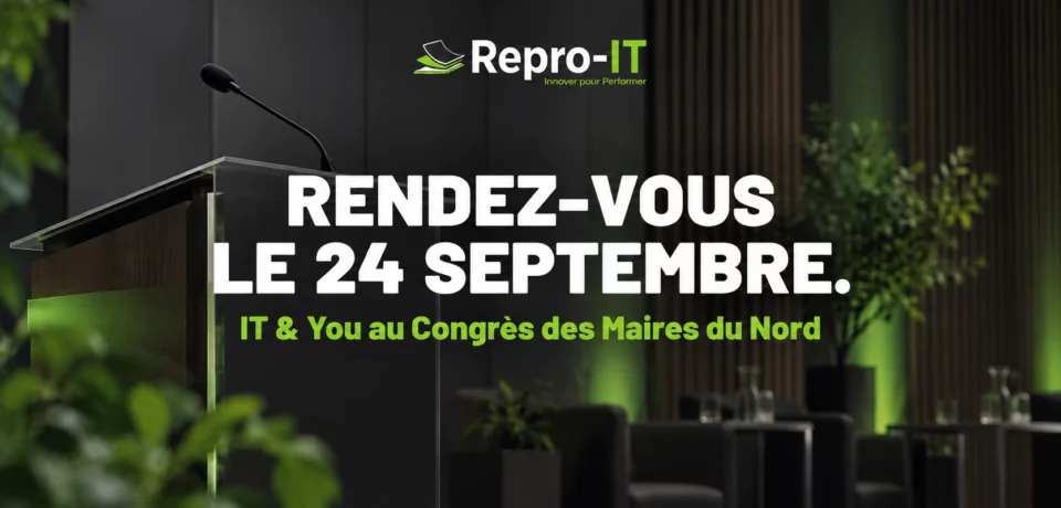 Pupitre de conférence : rendez-vous avec IT & You au Congrès des Maires du Nord.