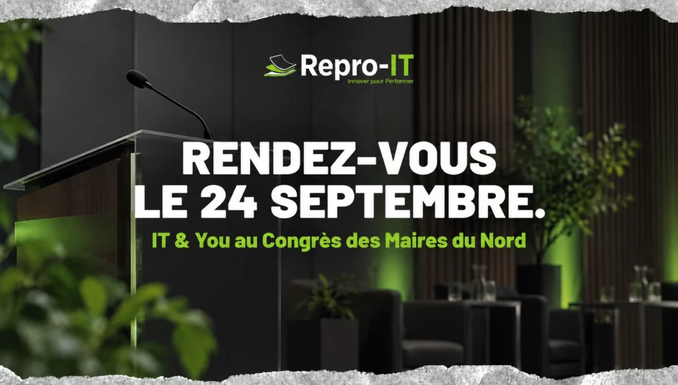 Pupitre de conférence : rendez-vous avec IT & You au Congrès des Maires du Nord.