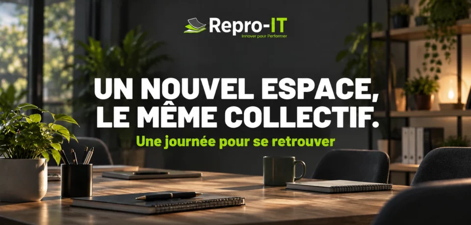 Espace de travail partagé : illustration de la journée de rencontre dans les nouveaux locaux.