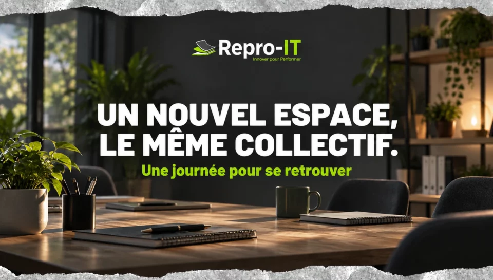 Espace de travail partagé : illustration de la journée de rencontre dans les nouveaux locaux.