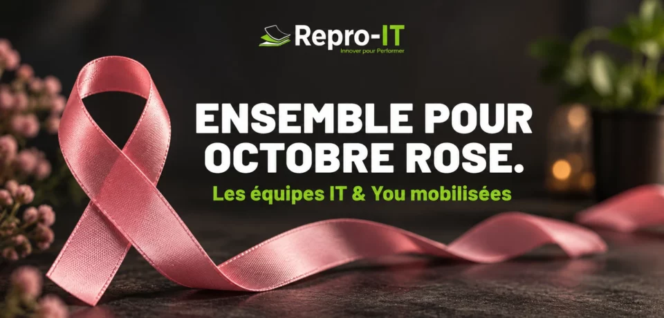 Ruban rose : soutien des équipes IT & You à Octobre Rose.