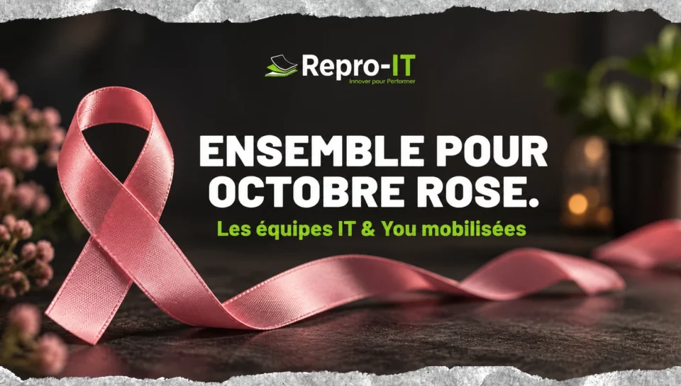 Ruban rose : soutien des équipes IT & You à Octobre Rose.